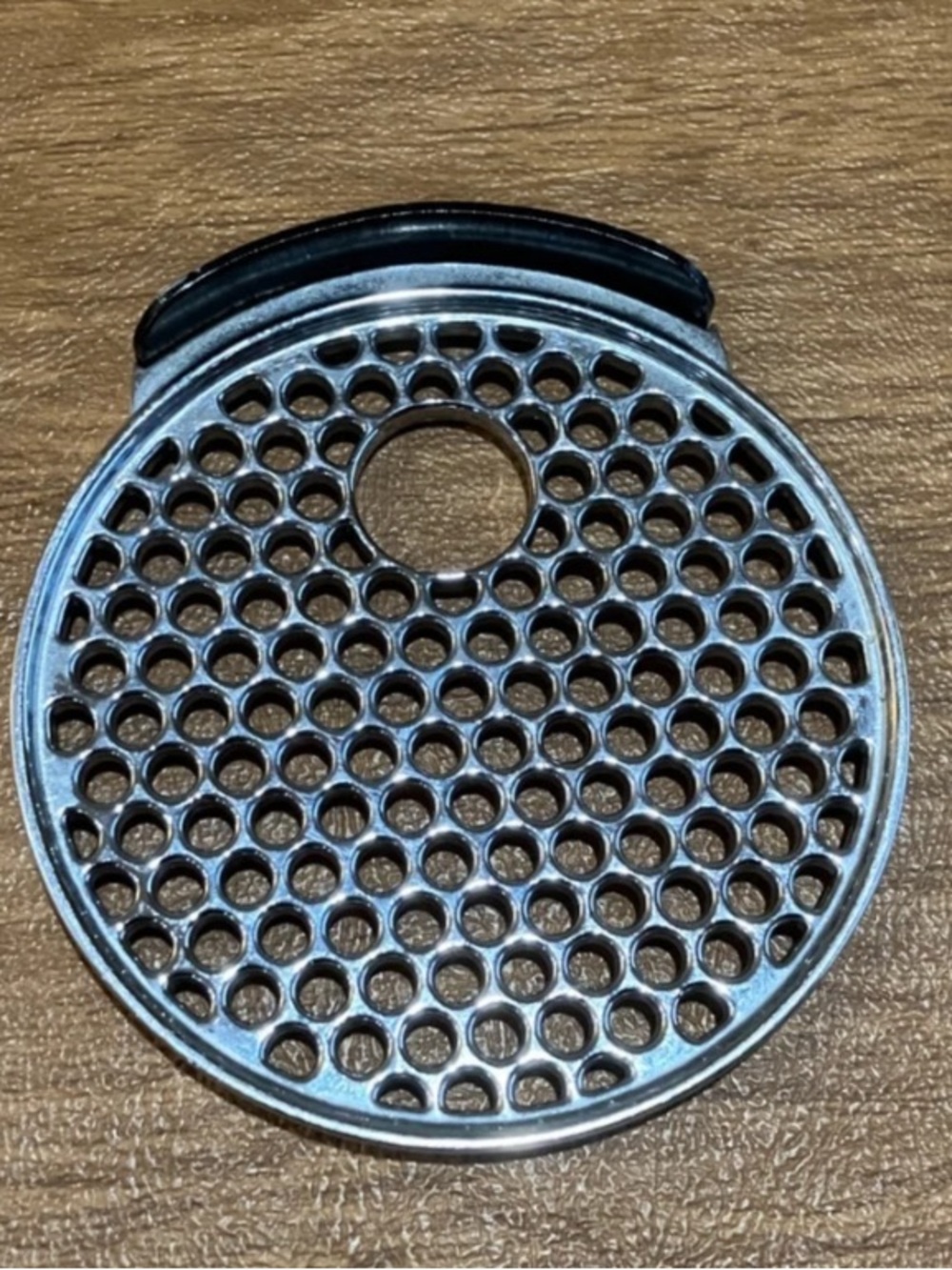 Chrome drip tray cover for the Nespresso Vertuo Coffee Maker Model GCA1